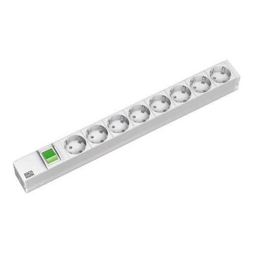 Bachmann - Coupe-circuit (rack-montable) - connecteurs de sortie : 8 - 1U - 19" - 2 m - gris clair