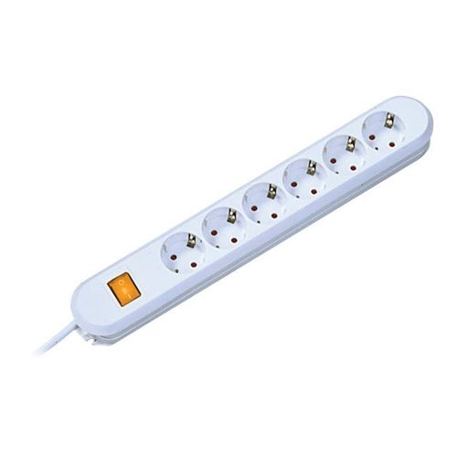 Bachmann SMART - Coupe-circuit - CA 230 V - connecteurs de sortie : 6 (CEE 7/7) - 3 m - blanc