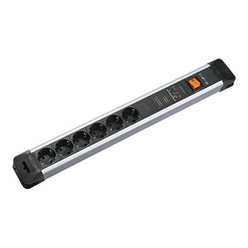 Bachmann CONNECT US - Coupe-circuit - connecteurs de sortie : 6 - 2 m - noir, argent