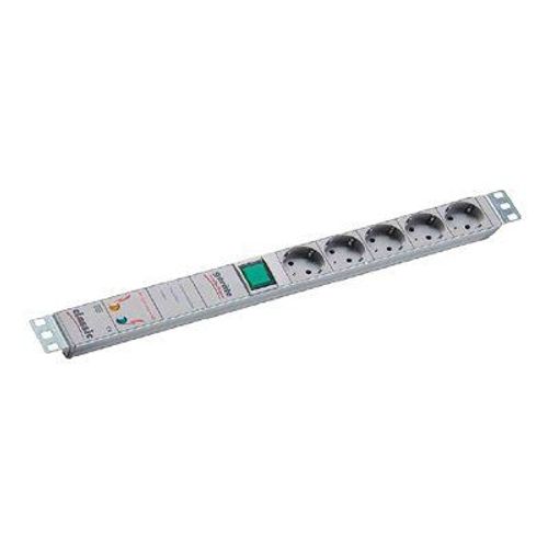 Bachmann - Coupe-circuit (rack-montable) - connecteurs de sortie : 5 - 1U - 19" - 2 m - gris clair