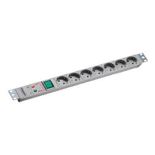 Bachmann - Coupe-circuit (rack-montable) - connecteurs de sortie : 7 - 1U - 19" - 2 m - gris clair