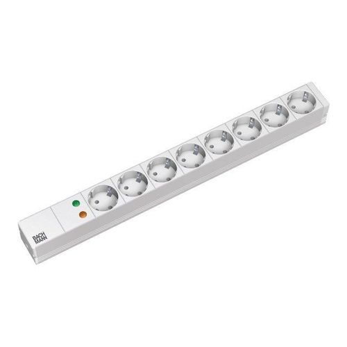 Bachmann - Coupe-circuit (rack-montable) - connecteurs de sortie : 8 - 1U - 19" - 2 m - gris clair