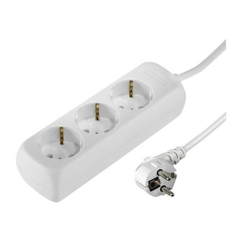Hama Distribution Panel 3-Way 45° - Coupe-circuit - CA 230 V - connecteurs de sortie : 3 - 1.4 m - blanc (pack de 20)