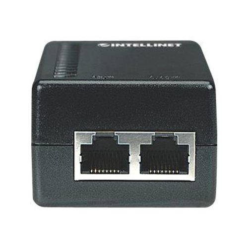 Intellinet Power over Ethernet (PoE) Injector, 1 Port, 48 V DC, IEEE 802.3af Compliant - Injecteur de puissance - CA 100-240 V - 15.4 Watt - connecteurs de sortie : 1 - argent