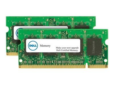 Dell - DDR2 - kit - 4 Go: 2 x 2 Go - SO DIMM 200 broches - 800 MHz / PC2-6400 - 1.8 V - mémoire sans tampon - non ECC - pour Precision M2300, M4300, M6300; Studio 1735; Vostro 1310, 1510, 1710;...