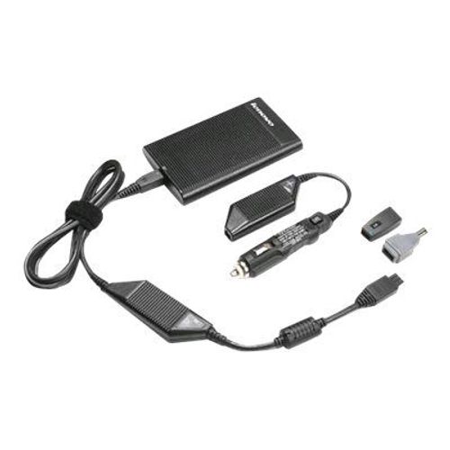Lenovo 90W Ultraslim AC/DC Combo Adapter - Adaptateur secteur - CA/voiture/avion - CA 100-240/ CC 10,5-18 V - 90 Watt
