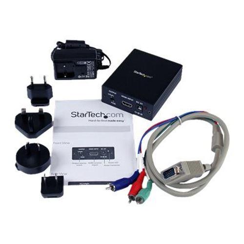StarTech.com Convertisseur HDMI vers VGA avec audio - Adaptateur HDMI - HDMI  femelle/3,5 mm femelle/VGA femelle/3x RCA mâle - 1920 x 1200 -  convertisseur vidéo - noir