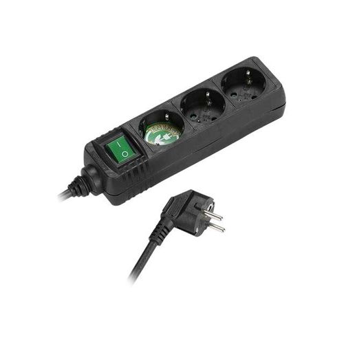 Vivanco EBLS 3S - Coupe-circuit - connecteurs de sortie : 3 - 1.4 m - noir