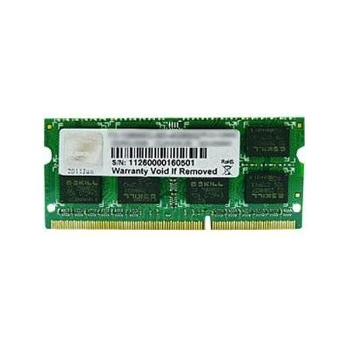 G.Skill SQ Series - DDR3 - module - 4 Go - SO DIMM 204 broches - 1600 MHz / PC3-12800 - CL11 - 1.5 V - mémoire sans tampon - non ECC