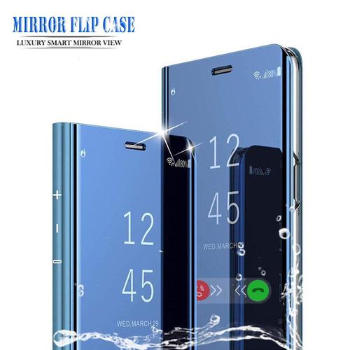 Coque Samsung Note 10 Plus, Bleu Clear View Etui À Rabat Cover Housse Pour Samsung Galaxy Note 10 Plus