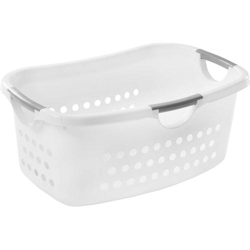 Blanc , Coffre, Panier, Bac, Corbeille à linge en plastique, 40 L - EUHL - Blanc, Empilable - L38.5 x P58 x H25 cm