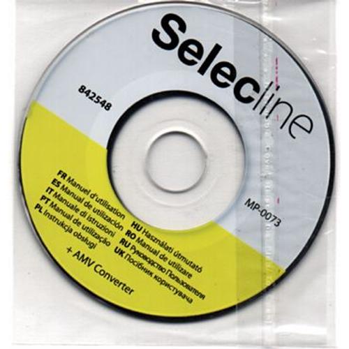 Cd-Rom Selecline Pour Baladeur Mp3 : Manuel D'utilisation (En 9 Langues Dont Le Français) + Utilitaire Amv Converter