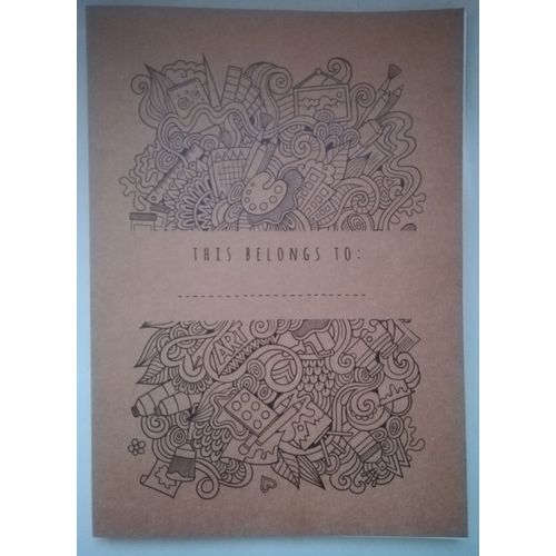 Bloc Papier + Papier Cartonné, Noir Blanc Marron , 60 Feuilles A4 Pour Dessin, Scrapbooking, Carterie...