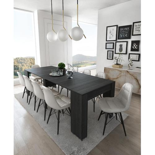 Console Extensible Avec Rallonges, 237 Cm, Grise. - Table console BUT