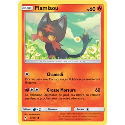 Carte Pokémon - Flamiaou - 27/214 - Alliance Infaillible