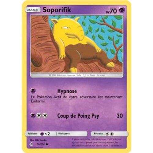 Carte Pokémon - Soporifik - 71/214 - Alliance Infaillible