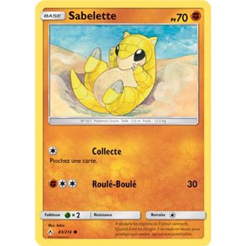 Carte Pokémon - Sabelette - 83/214 - Alliance Infaillible