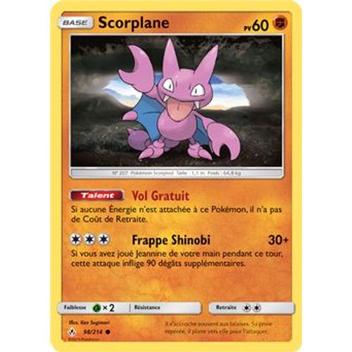 Carte Pokémon - Scorplane - 98/214 - Alliance Infaillible