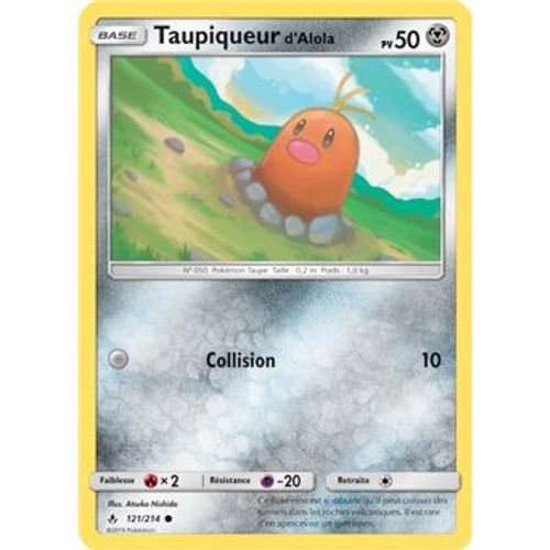 Carte Pokémon - Taupiqueur D'alola - 121/214 - Alliance Infaillible