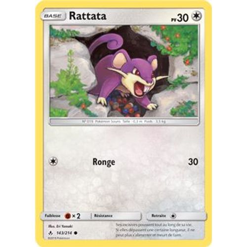 Carte Pokémon - Rattata - 143/214 - Alliance Infaillible