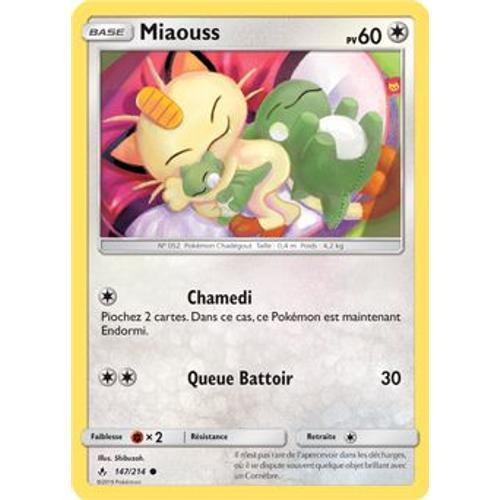 Carte Pokémon - Miaouss - 147/214 - Alliance Infaillible