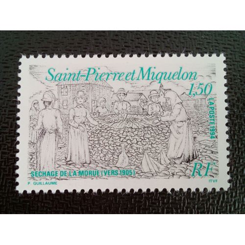 Timbre Saint Pierre Et Miquelon Yt 595 Morue Séchée (Vers 1905) 1994 ( 7912 )