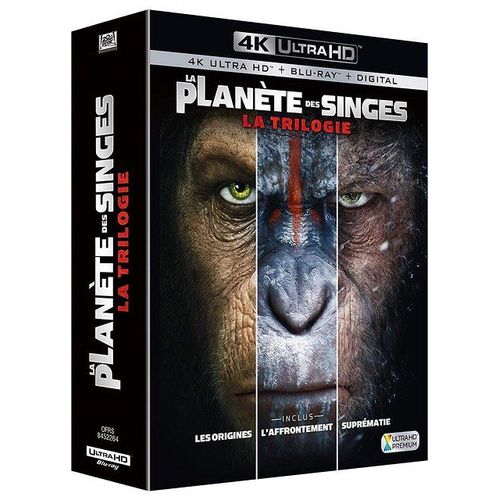 La Planète Des Singes - La Trilogie - 4k Ultra Hd + Blu-Ray + Digital Hd