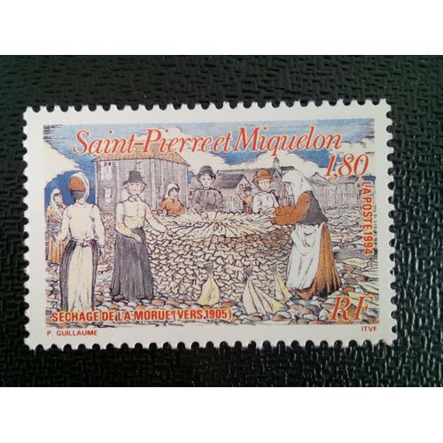 Timbre Saint Pierre Et Miquelon Yt 596 Morue Séchée (Vers 1905) 1994 ( 7912 )