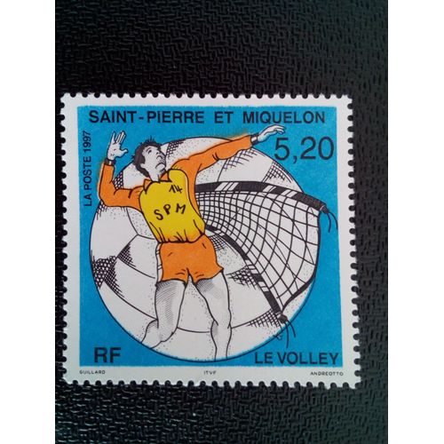 Timbre Saint Pierre Et Miquelon Yt 643 Volley-Ball 1997 ( 7912 )
