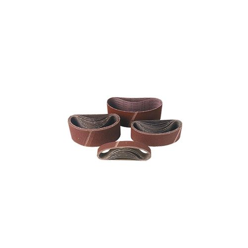 Lot de 10 bandes toile pour machine portative 75 x 457 mm Gr. 40 pour bois et métal - 75.457.040 - Leman