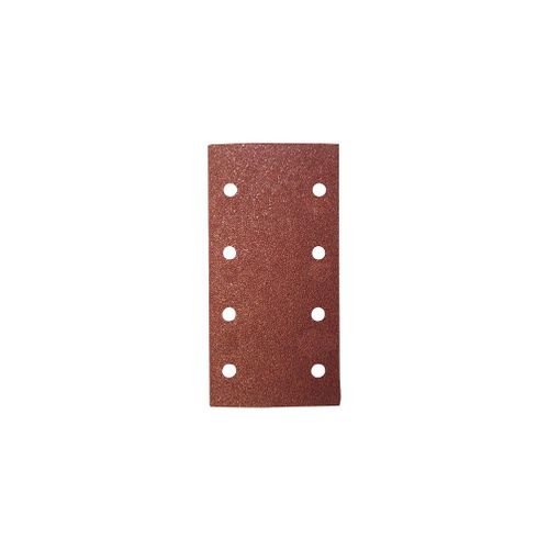 Lot de 6 patins auto-agrippant corindon 93 x 185 mm Gr. 40 - 8 trous pour bois et métal - 93185.62.01 - Leman