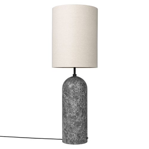 Gubi Lampadaire Gravity Xl High (Gris - Marbre Et Tissu Canvas)