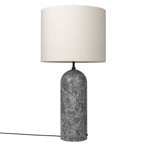 Gubi Lampadaire Gravity Xl Low (Gris - Marbre Et Tissu Canvas)