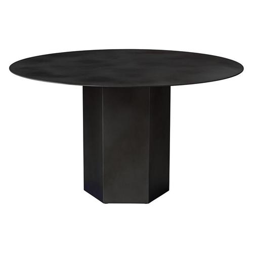 Gubi Table Ronde Epic Dining Table Ø 130 Cm (Midnight Black Steel - Acier)