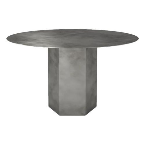 Gubi Table Ronde Epic Dining Table Ø 130 Cm (Misty Gray Steel - Acier)