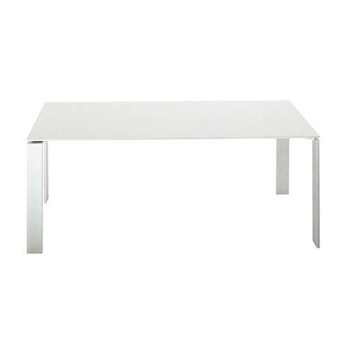 Kartell Table Four 158x79xh72 Cm (Plateau Blanc - Pieds Blanc - Plateau En Laminé Anti-Rayures Et Pieds En Acier Verni)