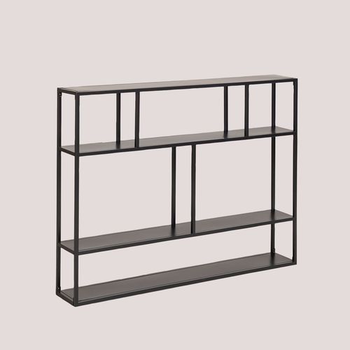 Étagère Murale En Métal (120 Cm) Thura Noir De Carbone