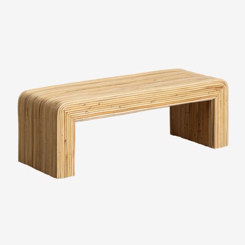 Table De Centre Rectangulaire En Rotin (100x35 Cm) Mekides Naturel