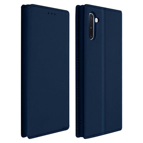 Étui Pour Samsung Galaxy Note 10 Porte-Carte Support Vidéo Bleu Nuit