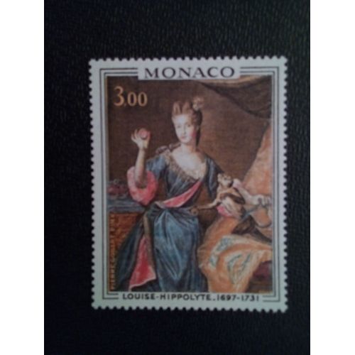 Timbre Monaco Yt 798 Louise Hippolyte (1697-1731), De Pierre Gobert (1662-1744) 1969 ( 8912 )