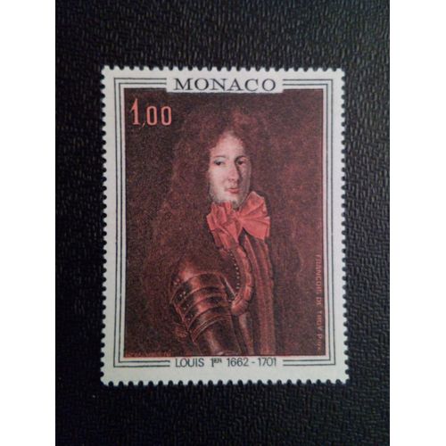 Timbre Monaco Yt 845 Louis Ier (1662-1701), Par Jean François De Troy (1679-1752) 1970 ( 8912 )