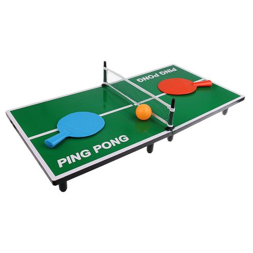 Mini Table De Ping Pong 62 X 30,5 X 7 Cm Avec 2 Raquettes, 1 Balle Et Un Filet Tennis De Table De Bureau Cadeau De Noël