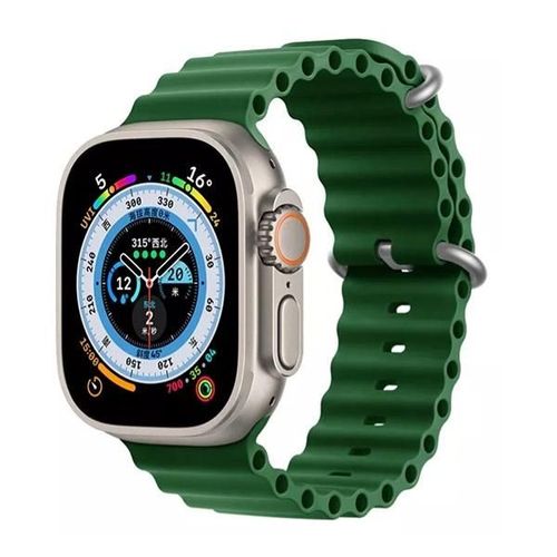 Bracelet Silicone Ocean Waves Pour Phonecare Pour Apple Watch Se ( 2022) 44mm - Vert