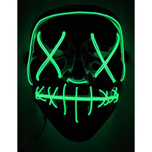 Masque Led Lumineux Vert Adulte