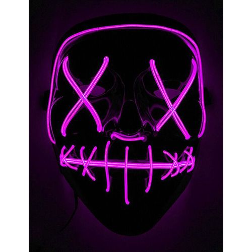 Masque Led Lumineux Fuchsia Adulte