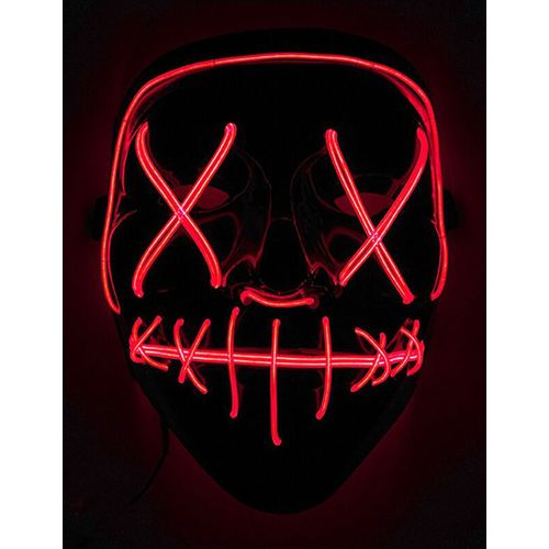 Masque Led Lumineux Rouge Adulte