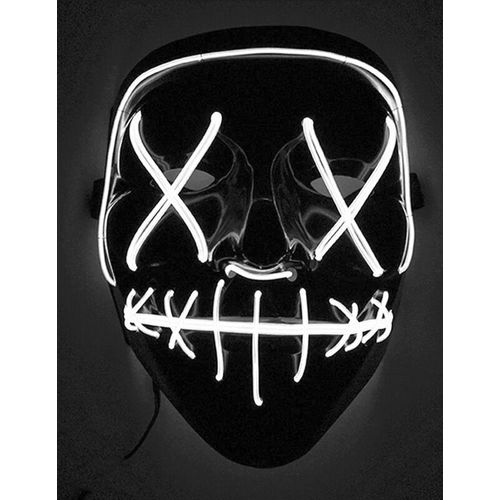 Masque Led Lumineux Blanc Adulte