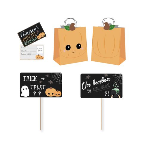 Kit Spécial Chasse Aux Bonbons Sweety Halloween Taille Unique