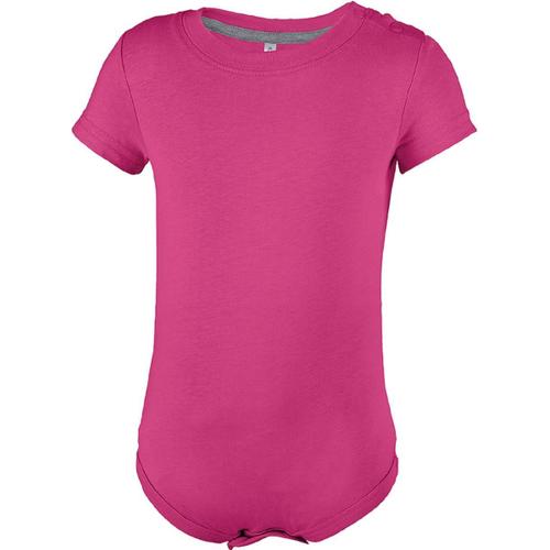 Body B?B? Col Rond Jambes Manches Courtes - K831 - Rose Fuchsia