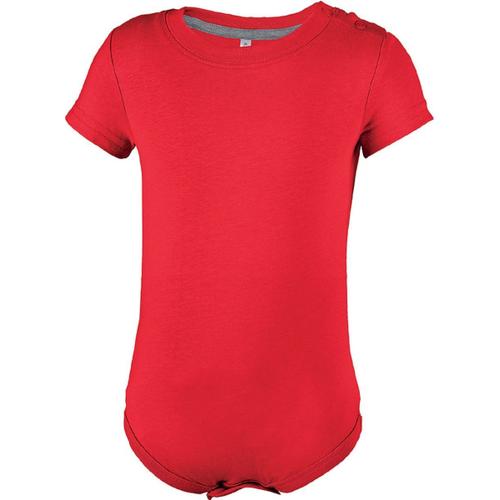 Body B?B? Col Rond Jambes Manches Courtes - K831 - Rouge